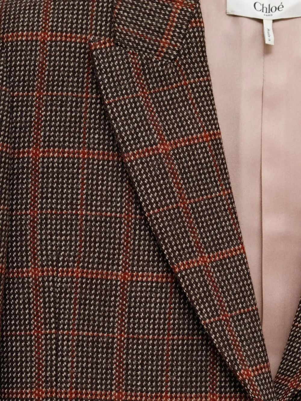 Check Wool Tailored Jacket - 3