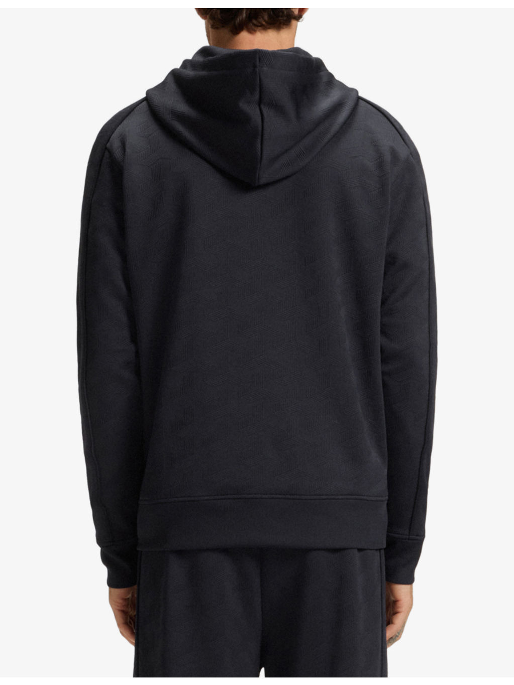 Branded Pouch-Pocket Stretch-Jersey Hoody - 4