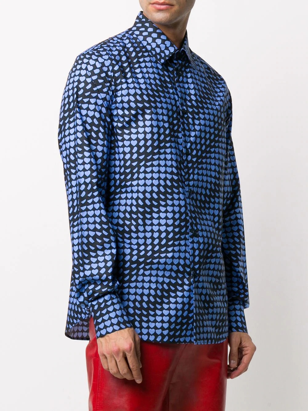 heart print cotton shirt - 3