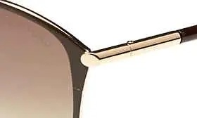 Penelope 59mm Gradient Cat Eye Sunglasses in Shiny Rose Gold/Dark Brown - 3