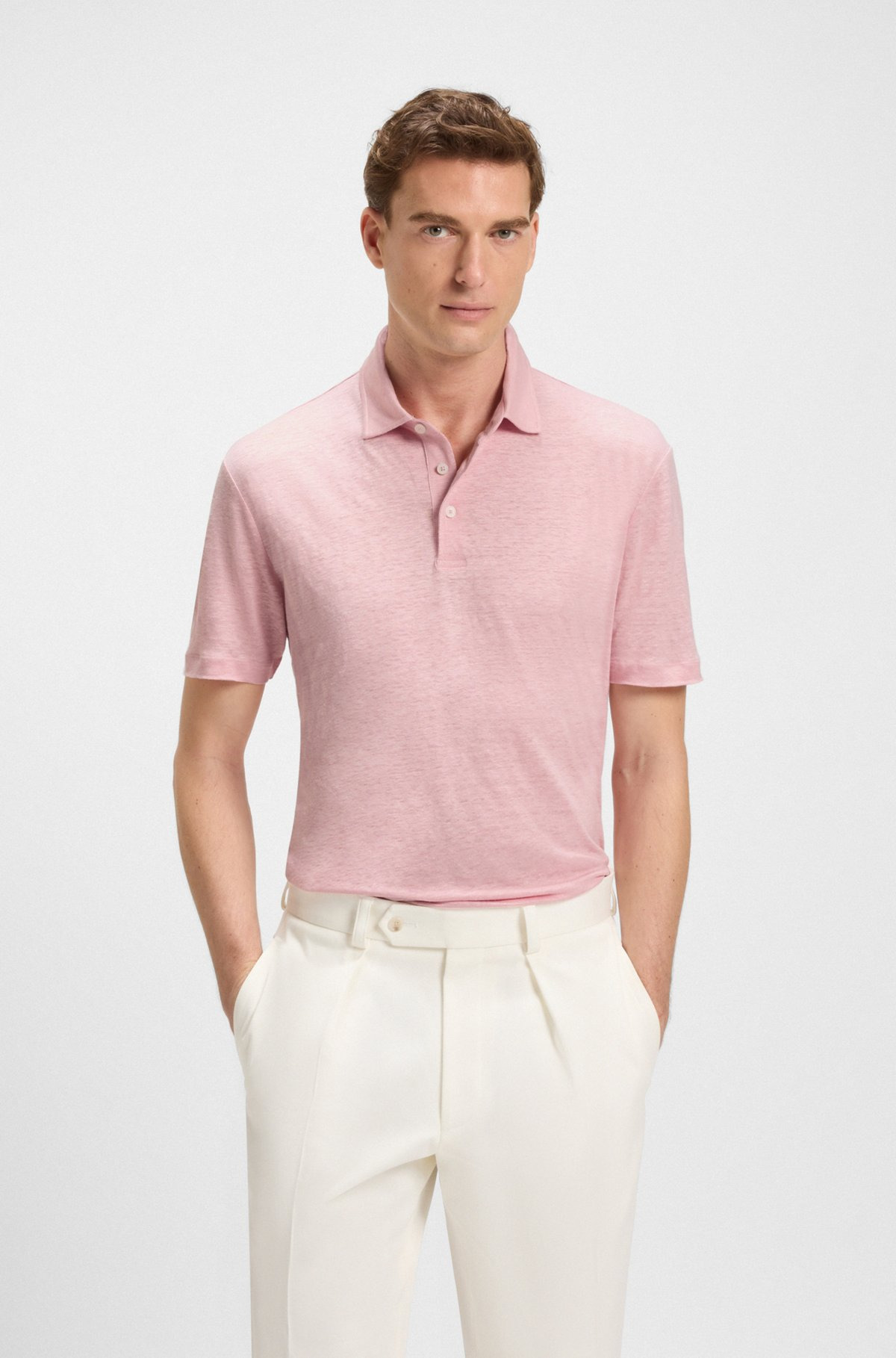 BECKHAM X BOSS POLO SHIRT IN LINEN - 2