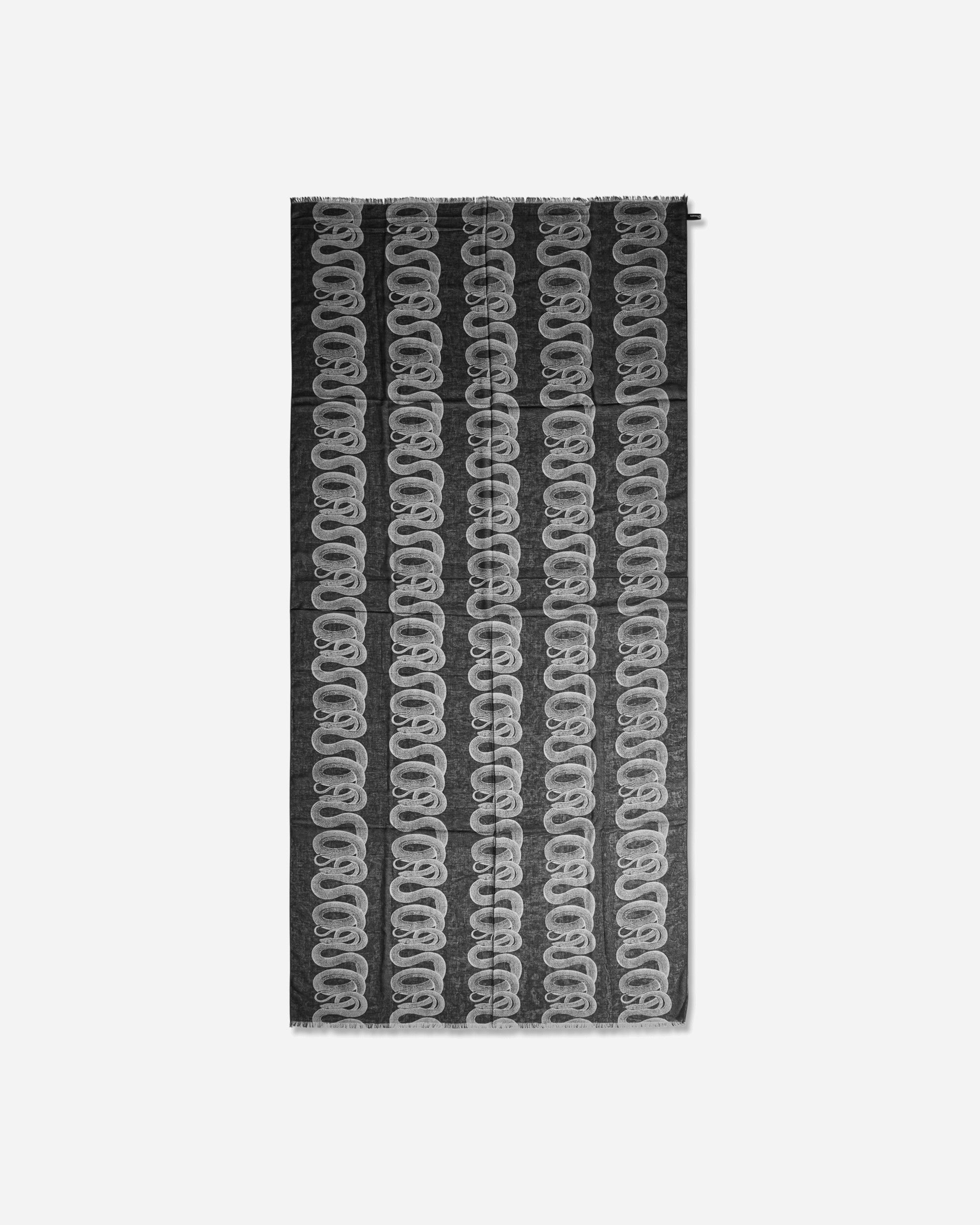 Snake Loop Pattern Scarf Black - 2