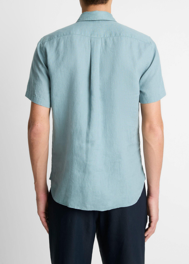 Vince Linen Short-Sleeve Shirt outlook