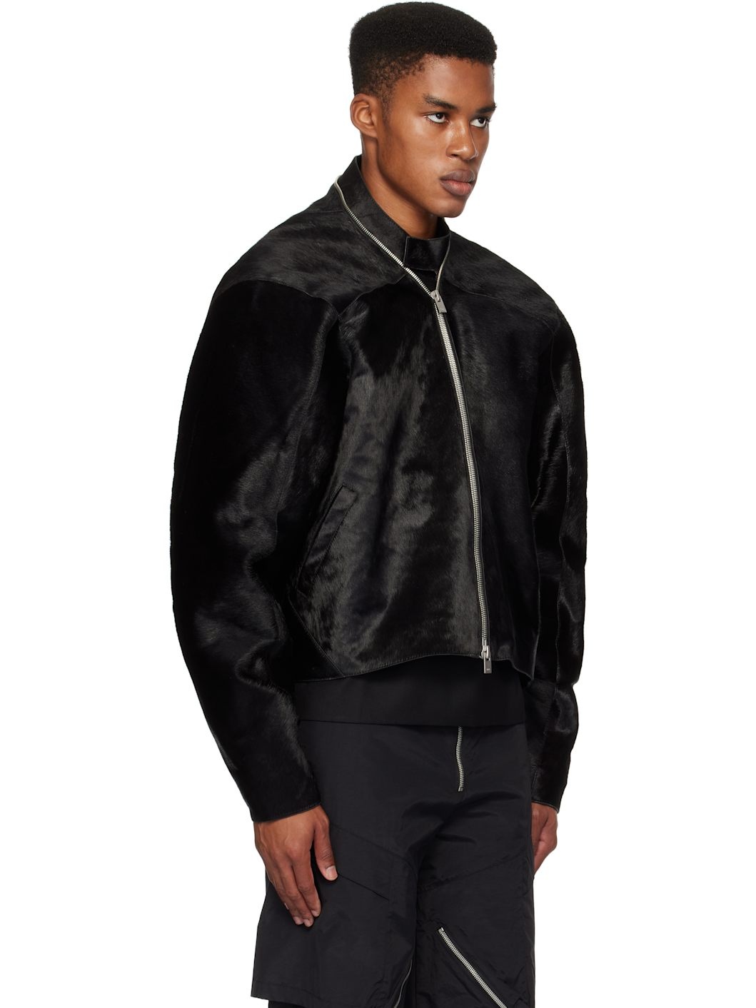 Black Lorica Leather Jacket - 2