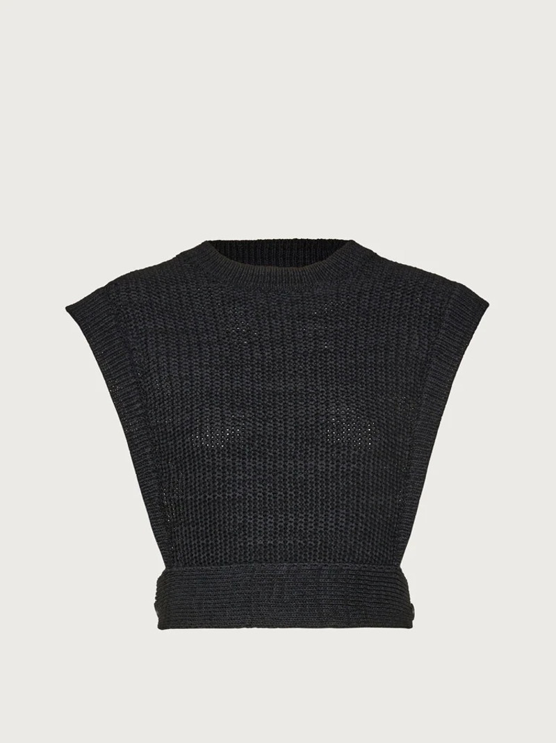 MICRO STITCH KNITTED TOP - 1