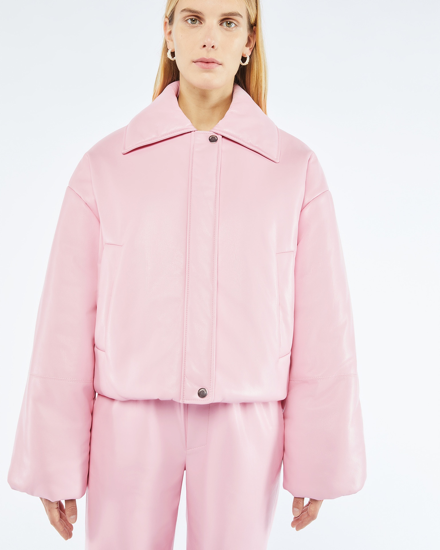 MADEE - OKOBOR™ alt-leather bomber jacket - Pink - 4