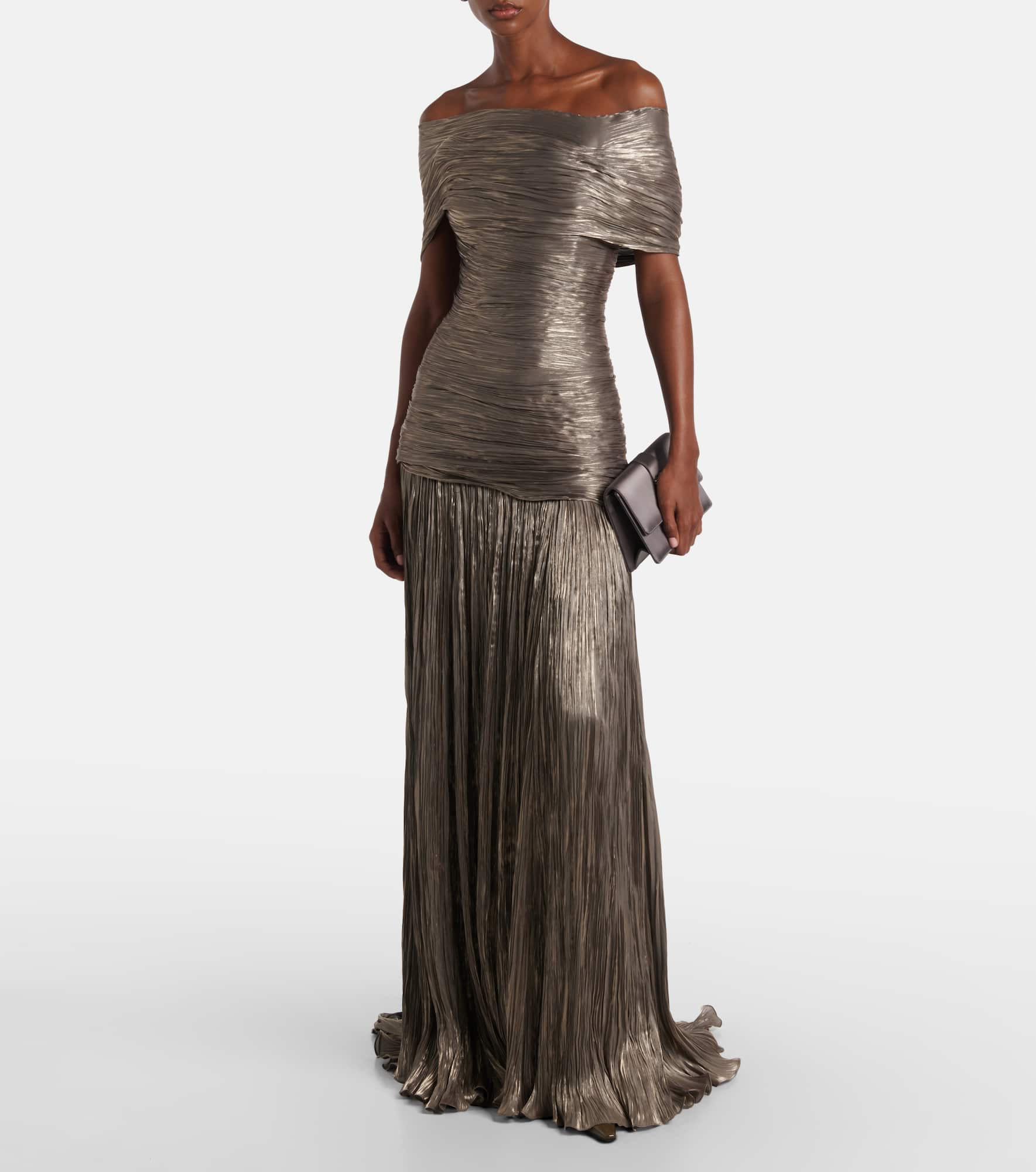 Ruched asymmetric gown - 2