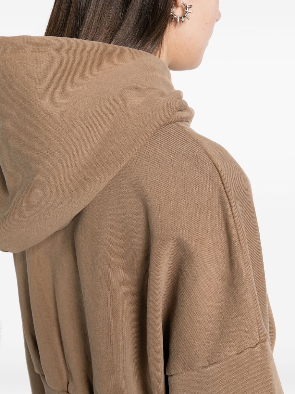 organic-cotton cropped hoodie - 5