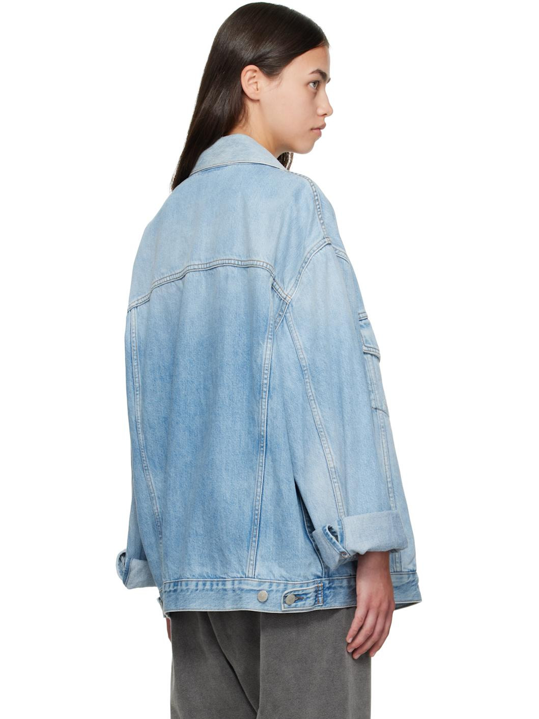 Blue Oversized Denim Jacket - 3