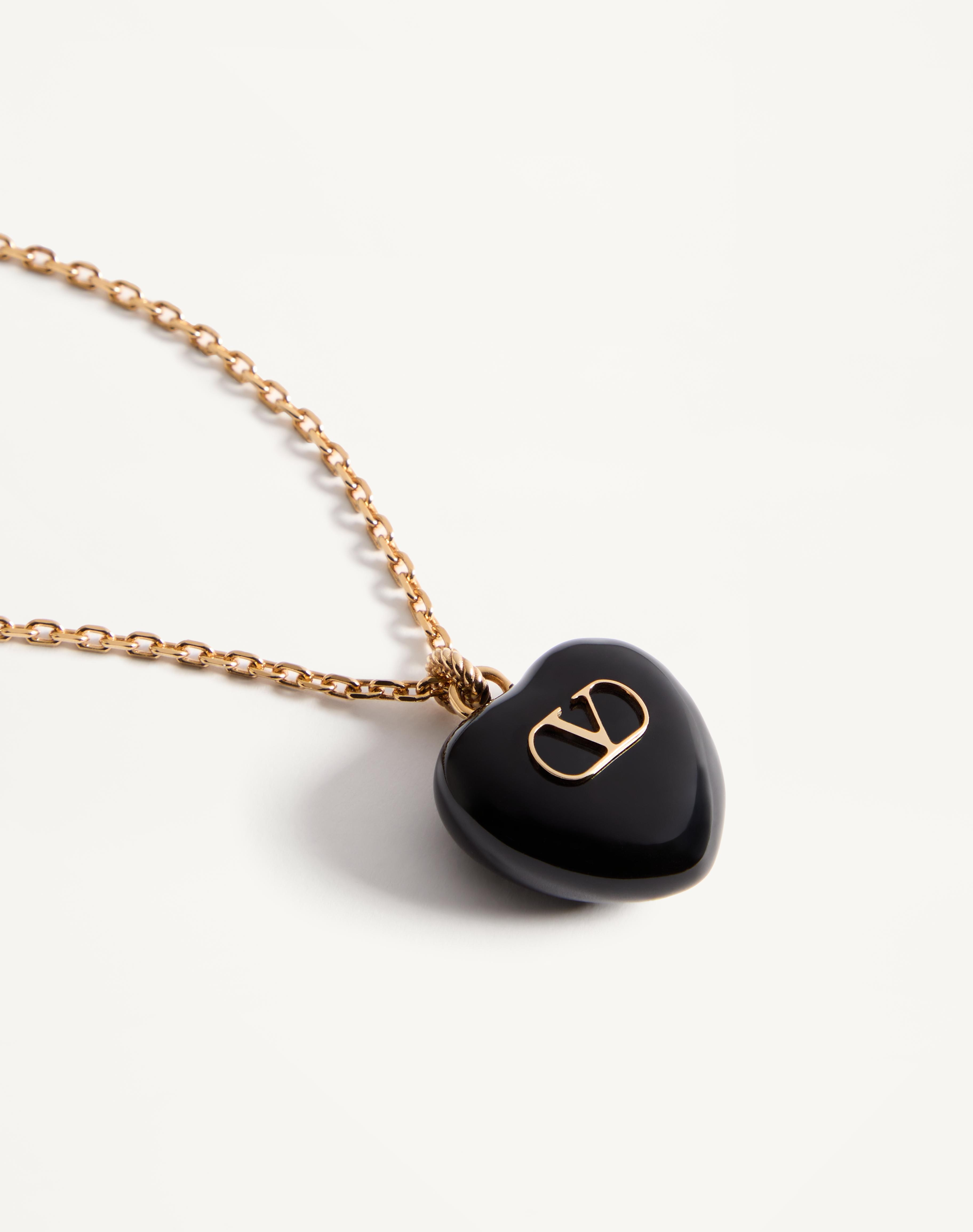 COEUR ROYAL NECKLACE IN METAL AND ENAMEL - 3