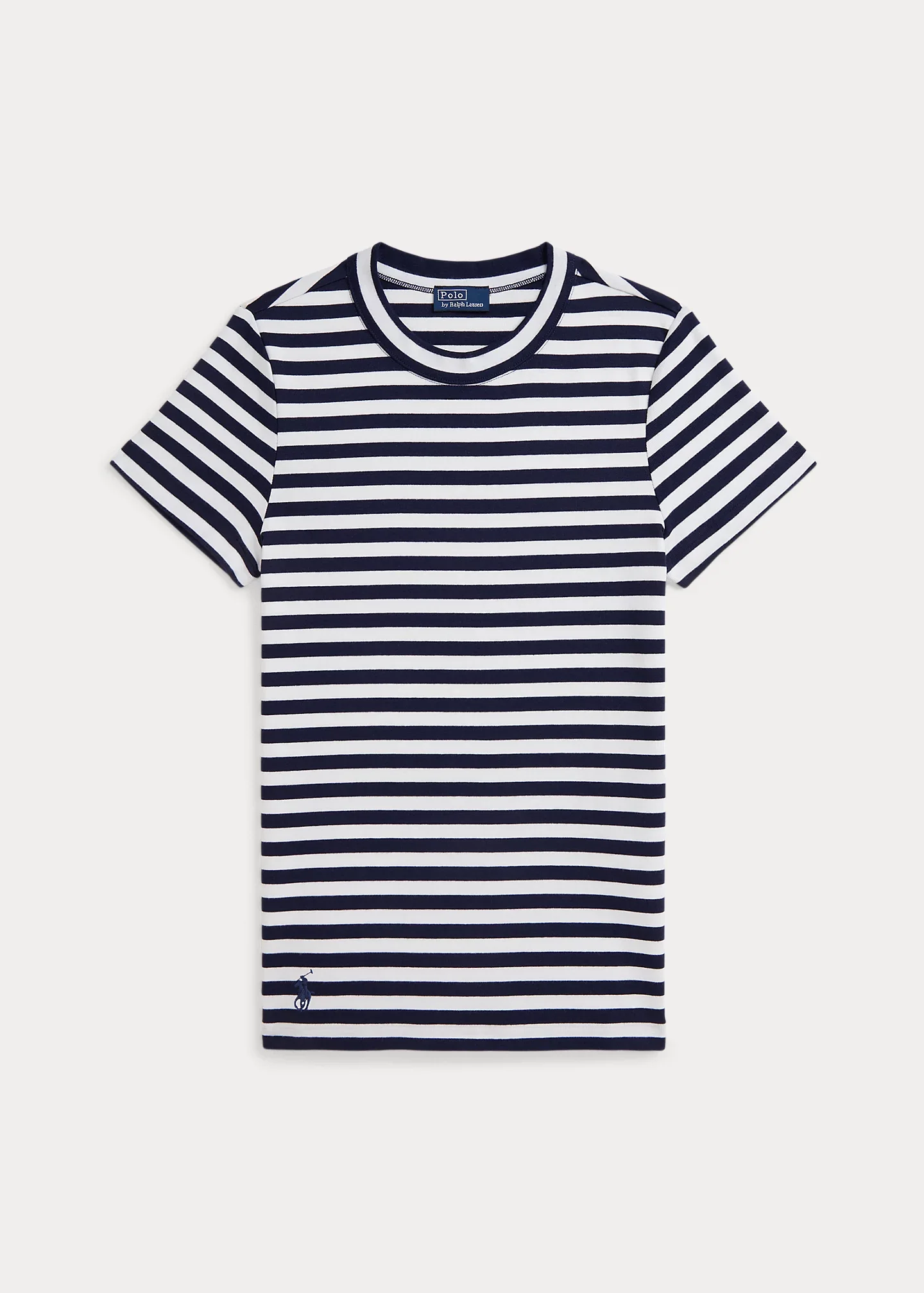Slim Fit Striped Stretch Cotton Tee - 1