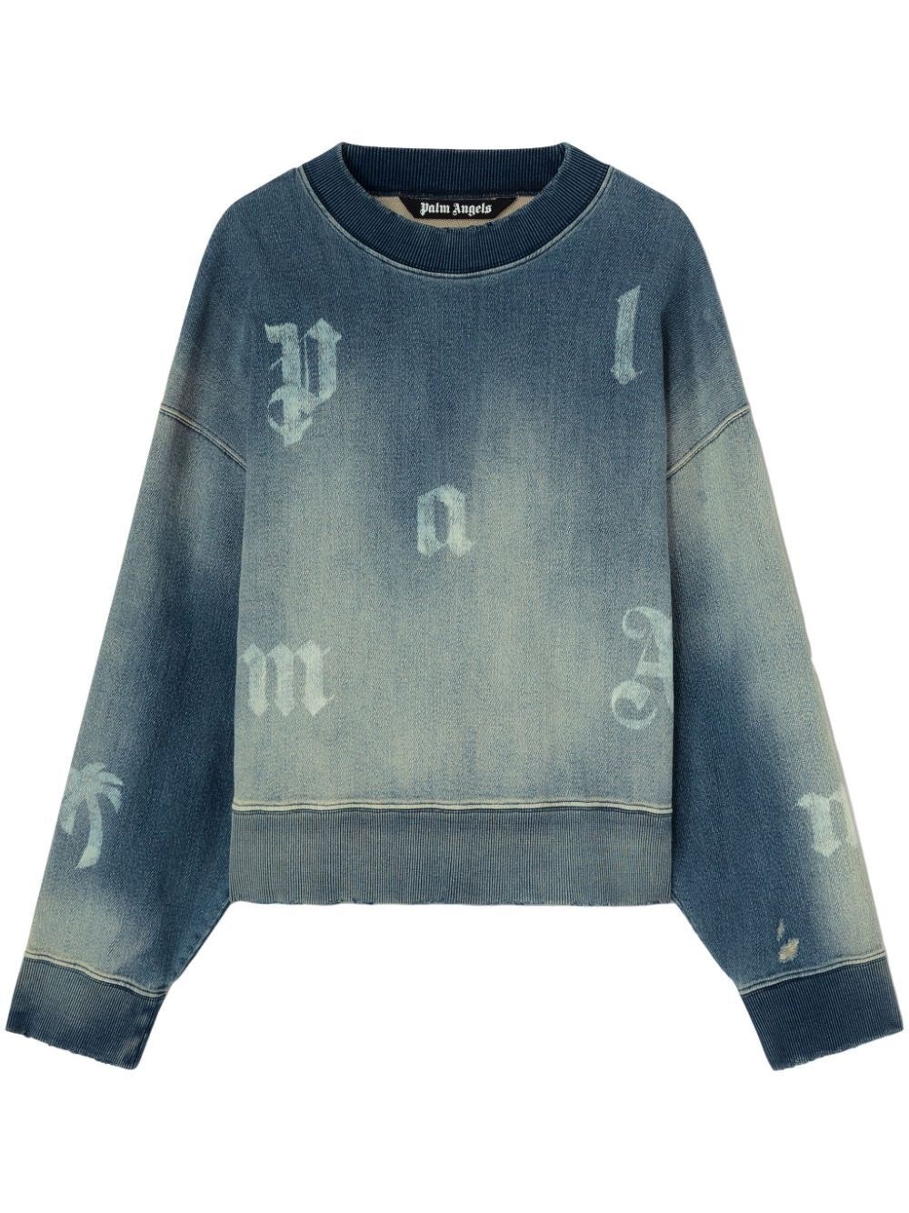 `Logo Washed` Crew-Neck Sweatshirt - 1