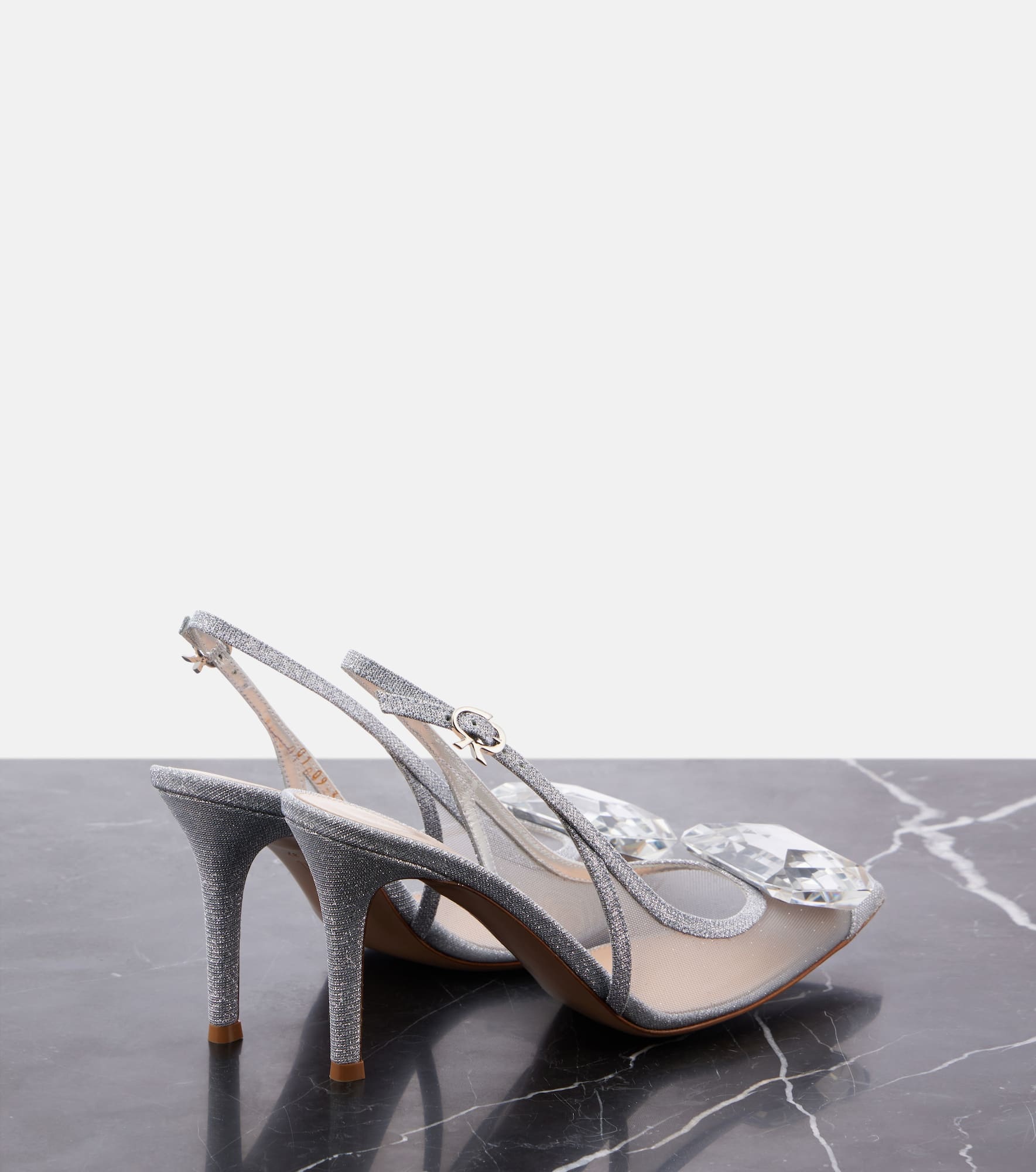 【Gianvito Rossi】 Jaipur mesh slingback pumps Gianvito Rossi Jaipur mesh slingback pumps | REVERSIBLE