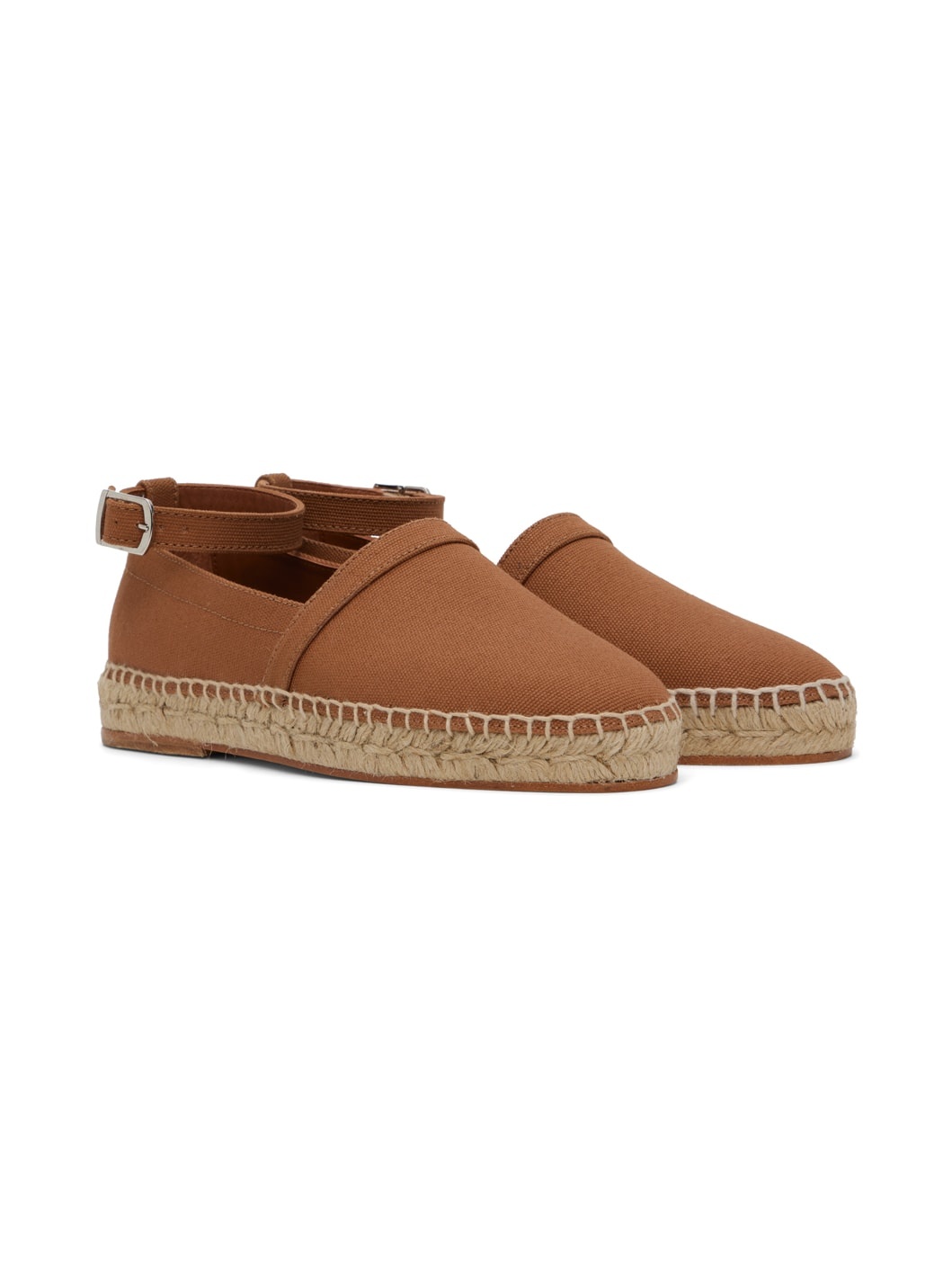 Brown Ankle Strap Espadrilles - 4