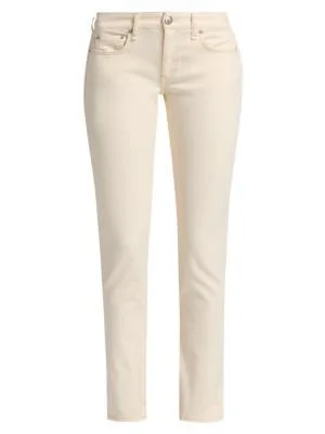 Women's Dre Low-Rise Slim-Fit Boyfriend Jeans - Ecru - 1