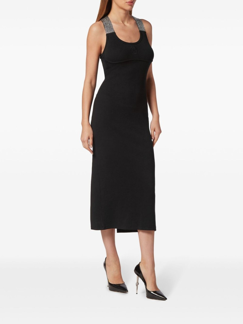 PHILIPP PLEIN crystal-embellished tank dress outlook