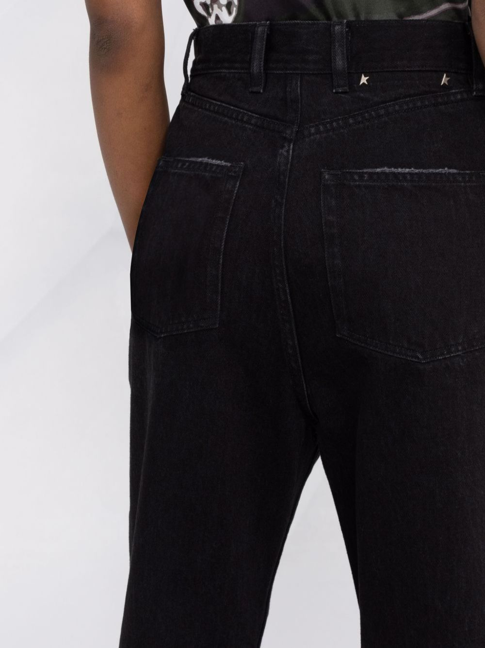 logo-patch straight-leg trousers - 3