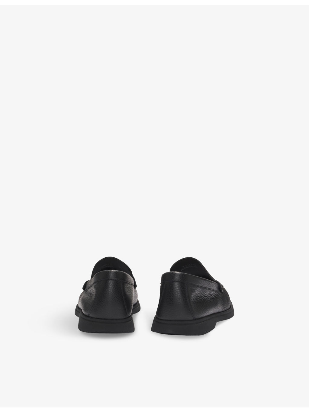 Almond-Toe Grained-Leather Moccasin Loafers - 4