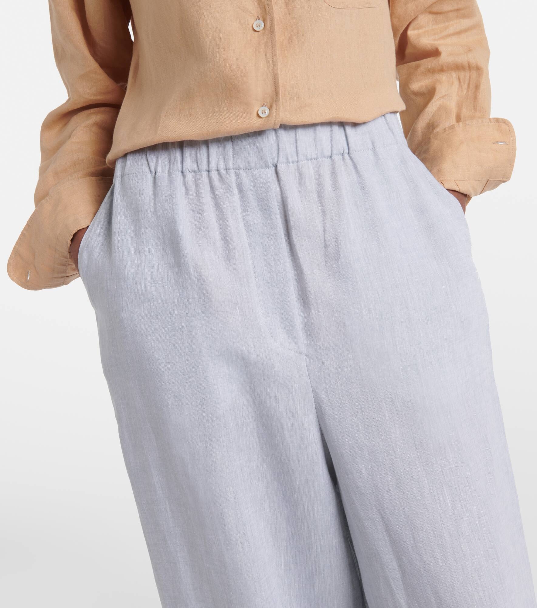 Valerio linen wide-leg pants - 4