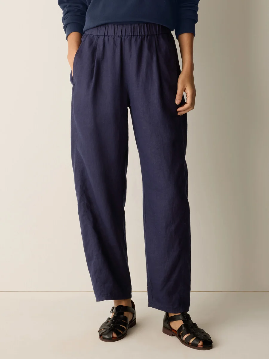 EILEEN FISHER Organic Linen Lantern Pant | REVERSIBLE