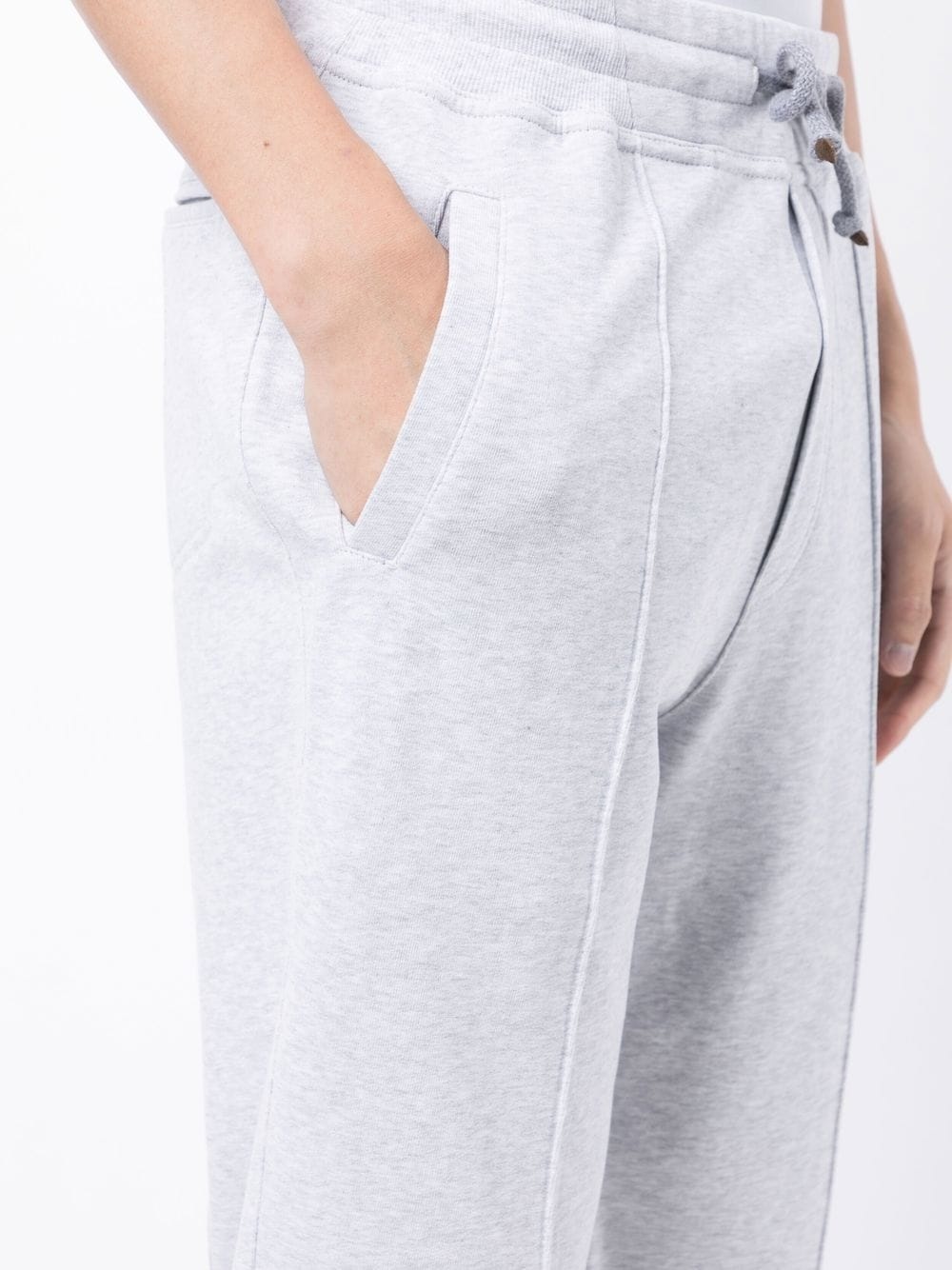 drawstring cotton track trousers - 5