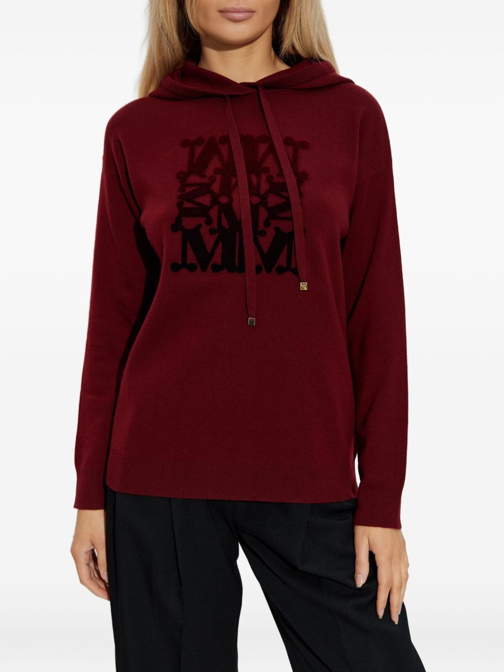 logo-detail hooded sweater - 3