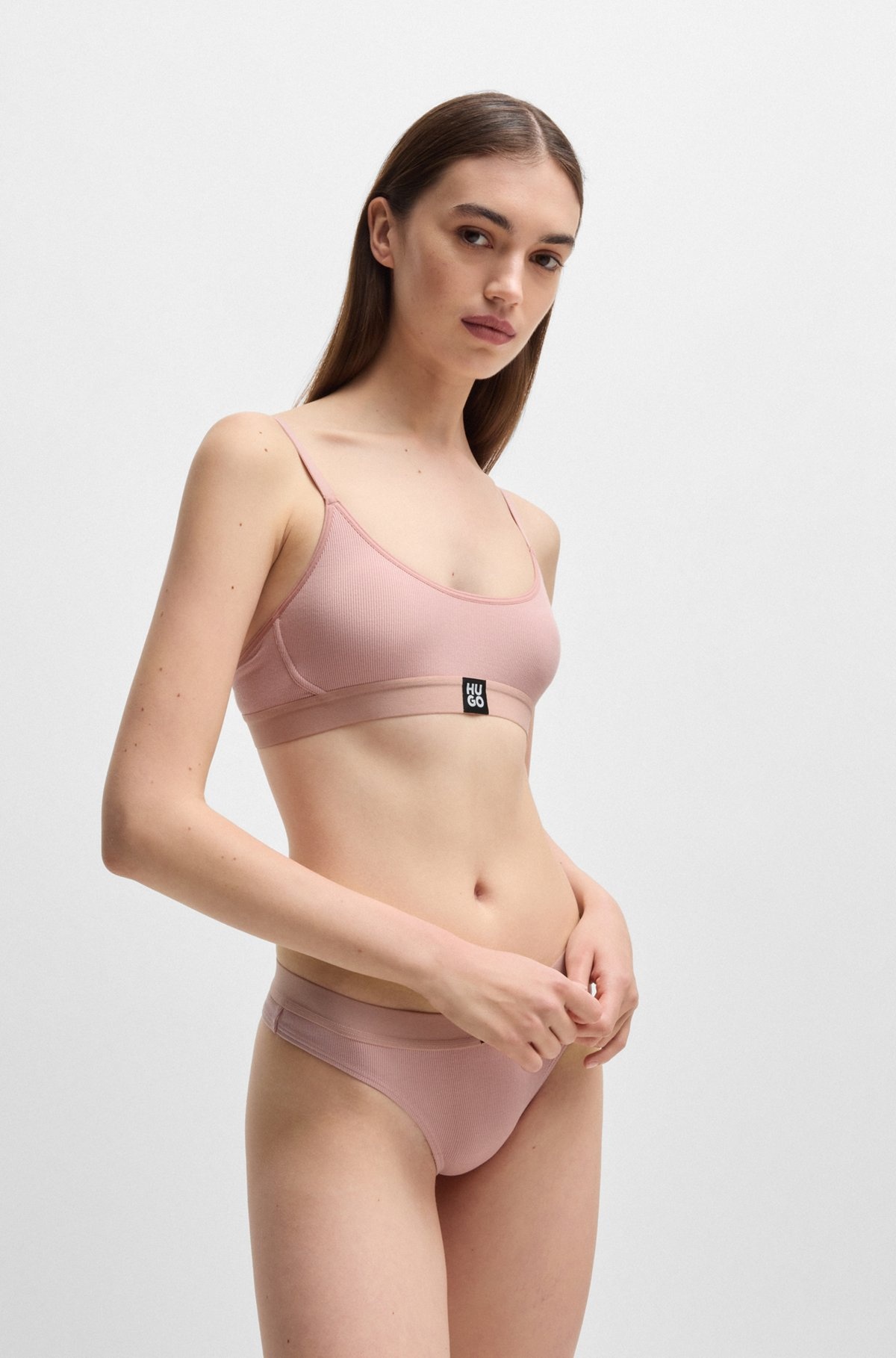 STRETCH-MODAL BRALETTE WITH LOGO WAISTBAND - 2