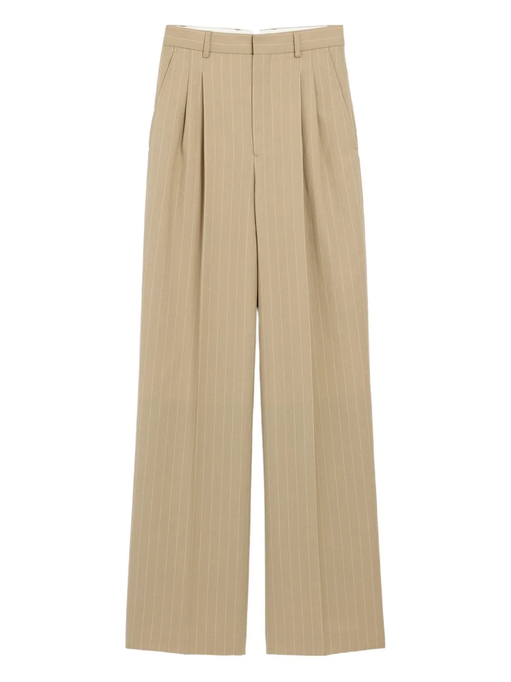 high-waisted striped trousers - 1