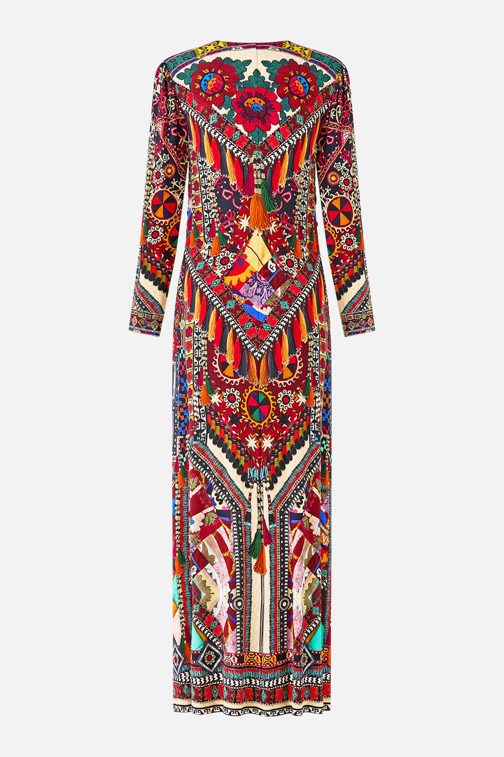 GATHERED JERSEY LONG DRESS - 8