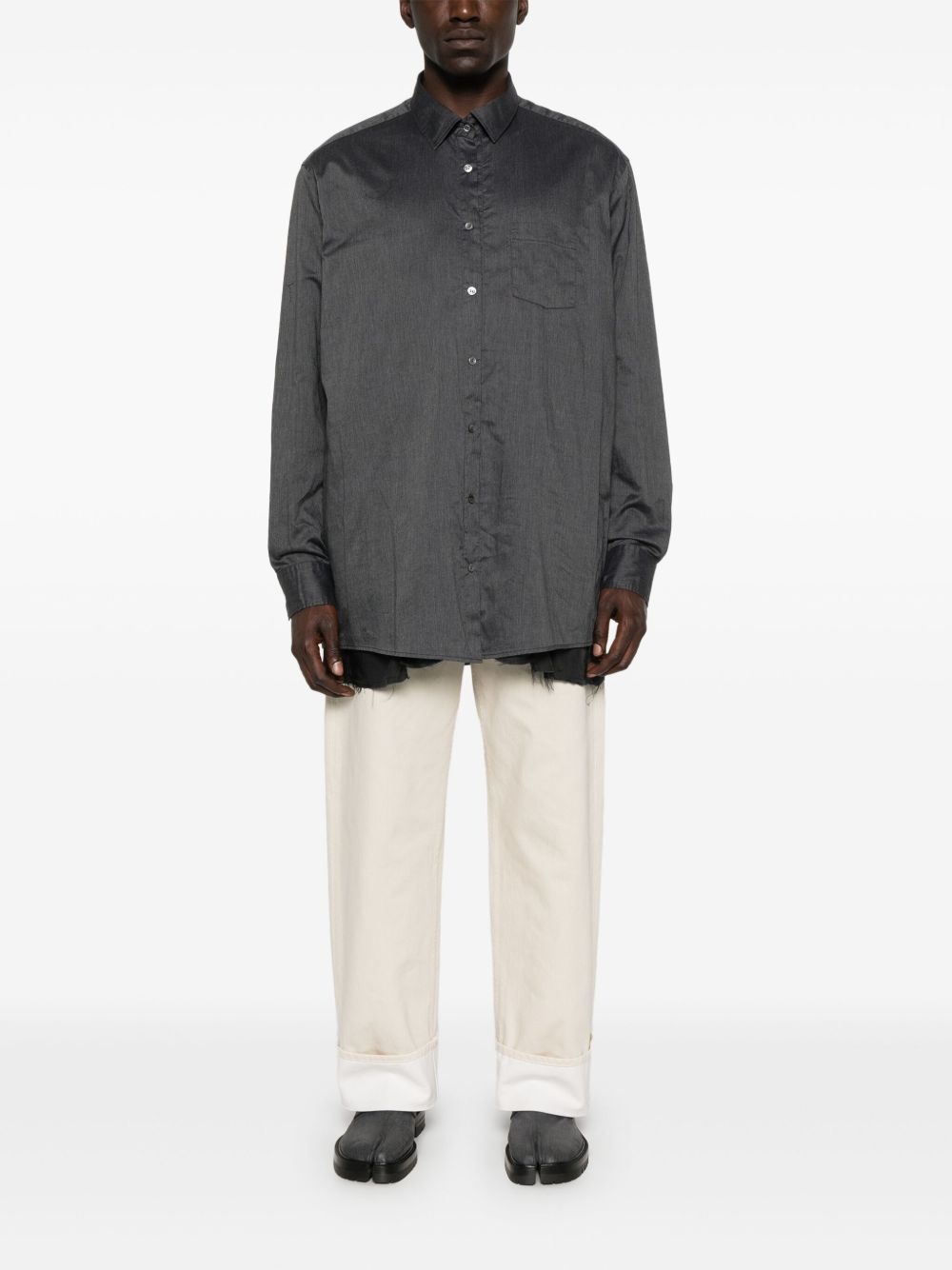 contrast-sleeves jacket - 6