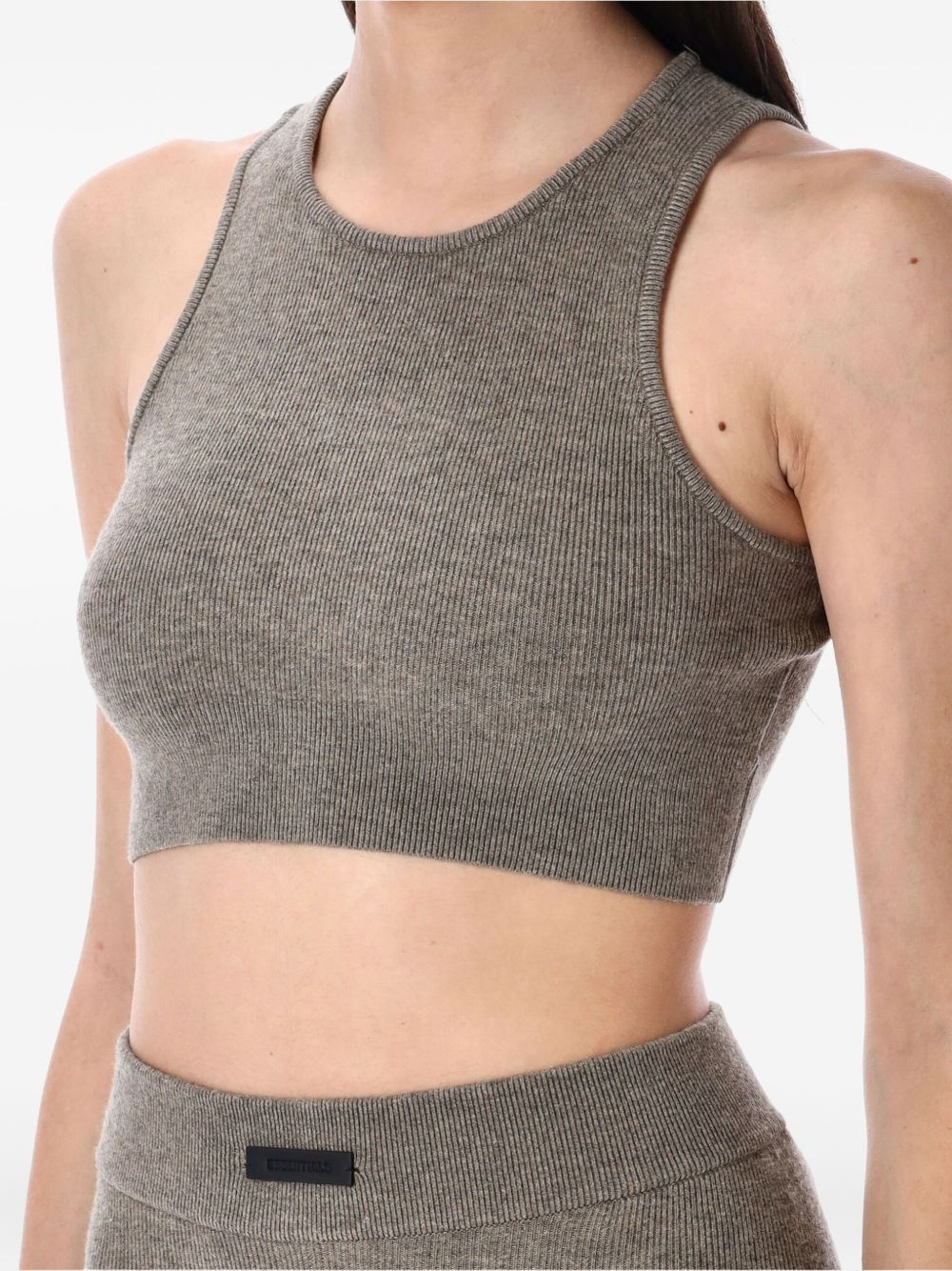 crew-neck ribbed tank top - 3