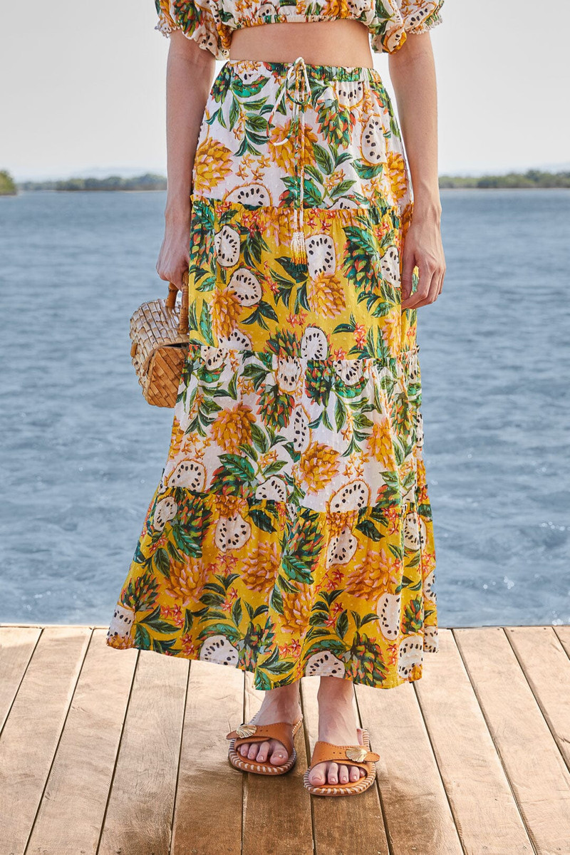 Mixed Biriba Maxi Skirt 1