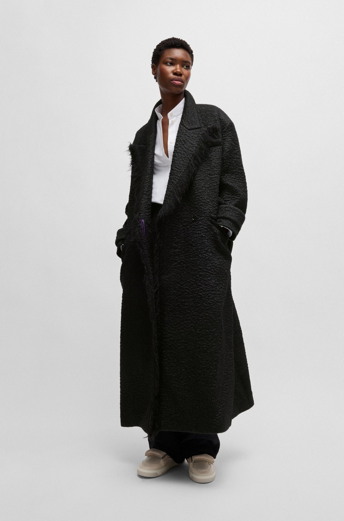 NAOMI X BOSS OVERSIZE-FIT COAT IN WOOL - 3