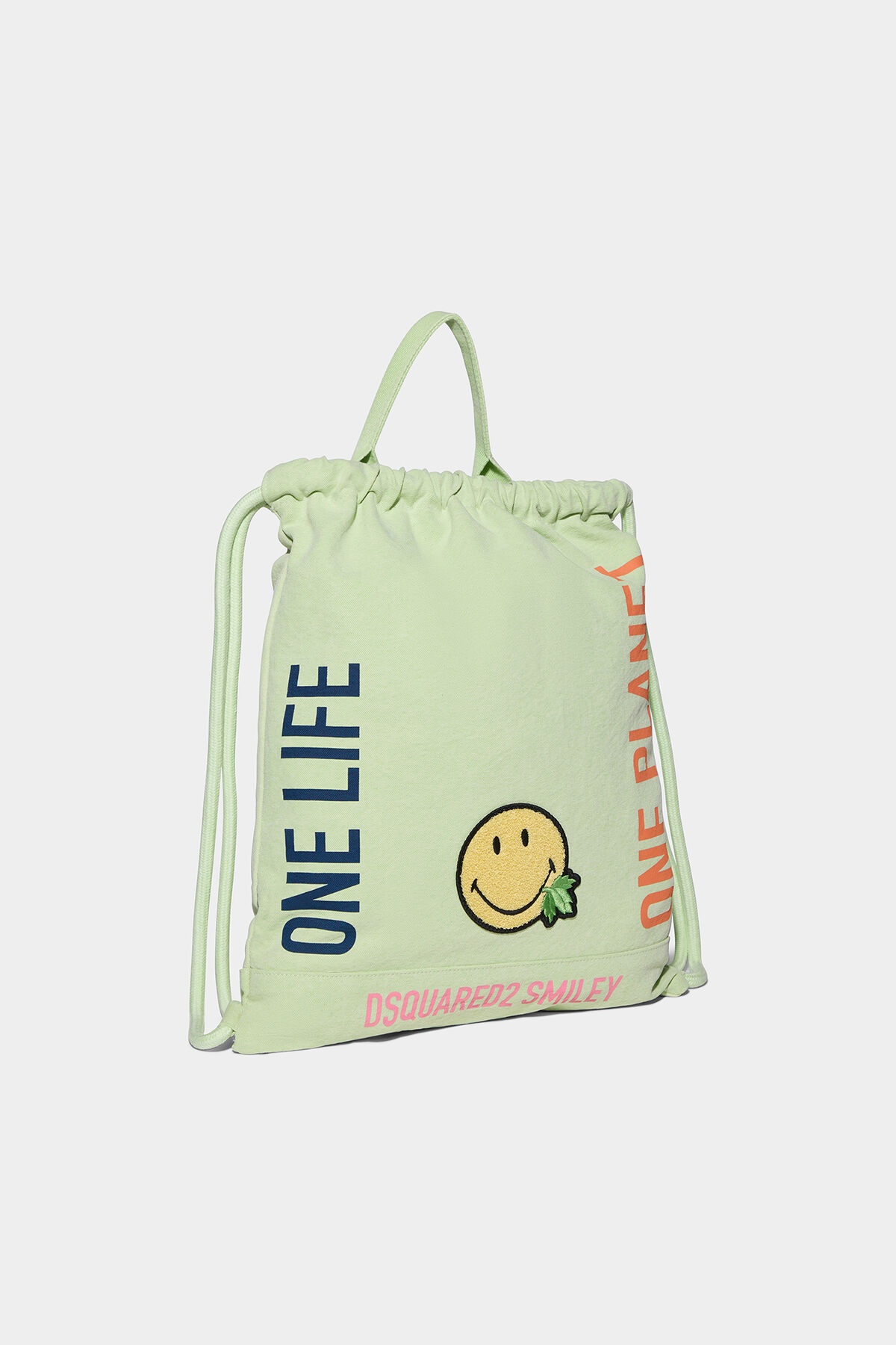 SMILEY ORGANIC COTTON DRAWSTRING BACKPACK - 3