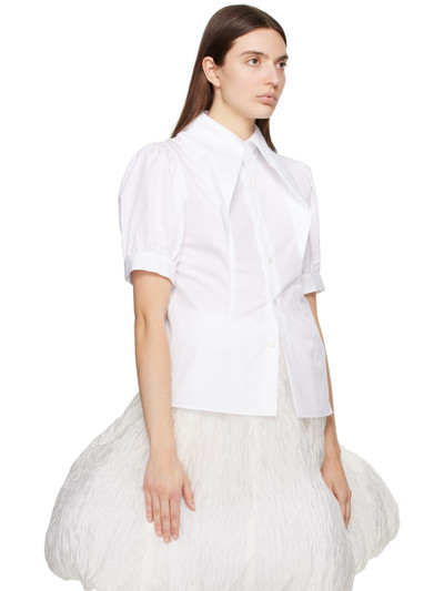 Noir Kei Ninomiya White Pointed Shirt outlook