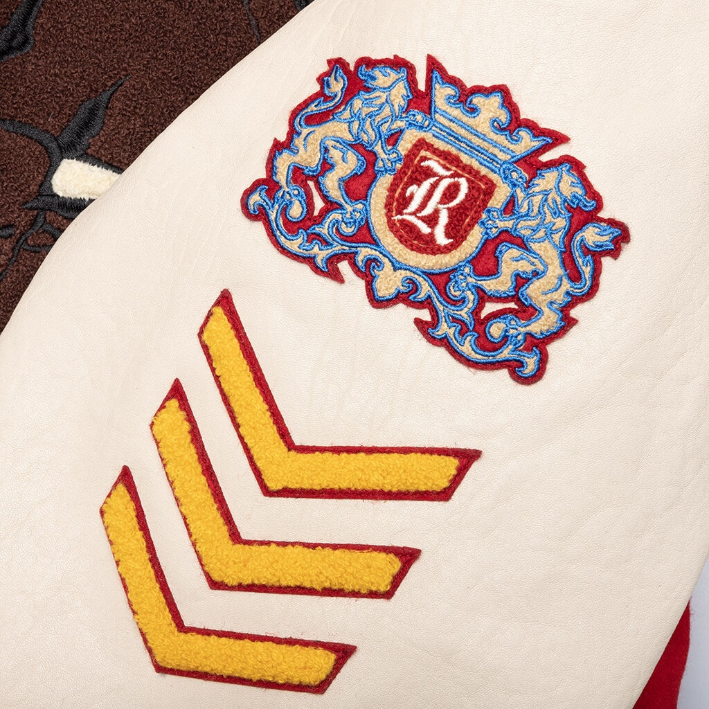 BULL VARSITY JACKET - RED/CREAM - 7
