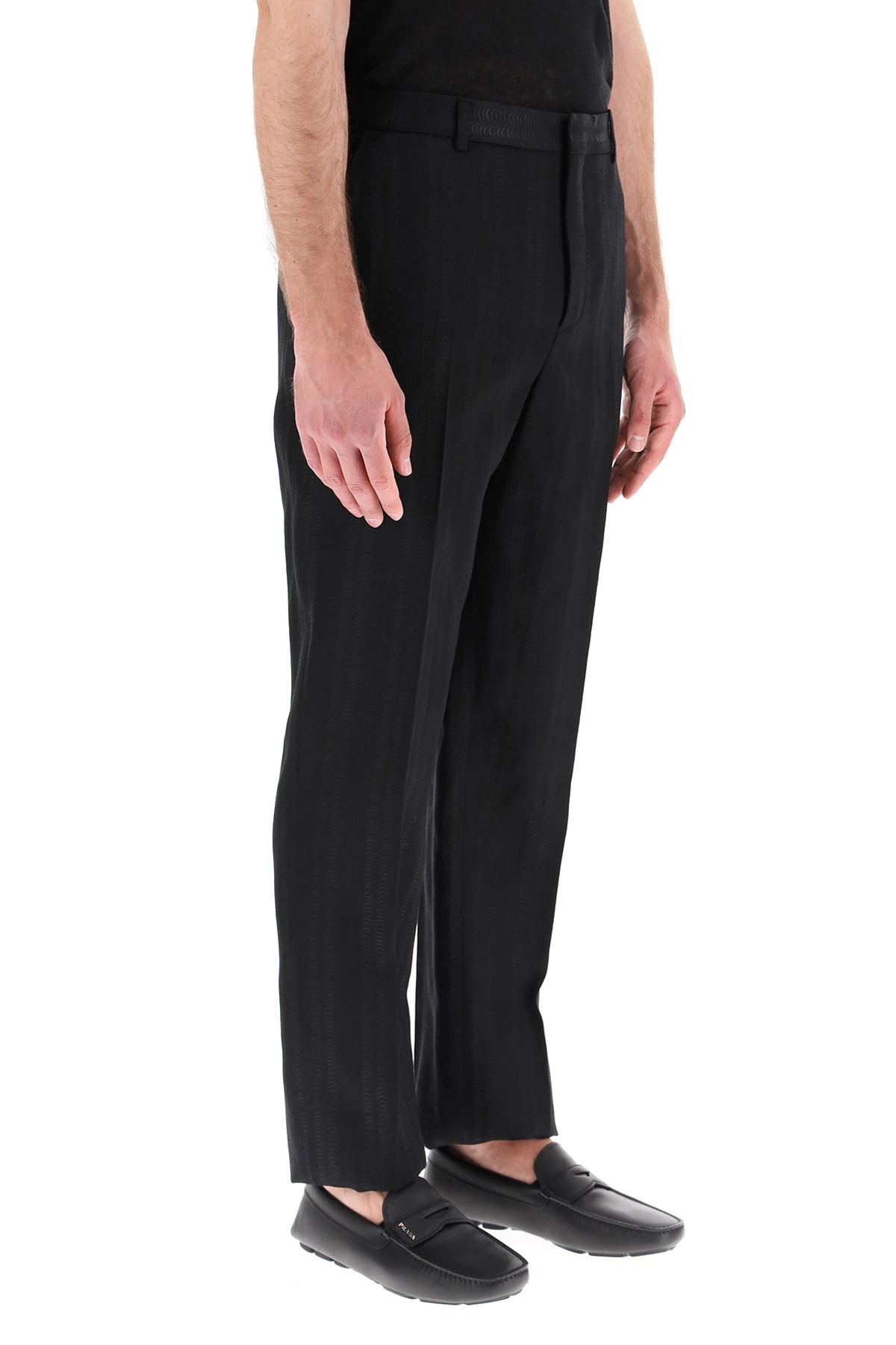 EMBROIDERED STRAIGHT LEG TROUSERS - 3