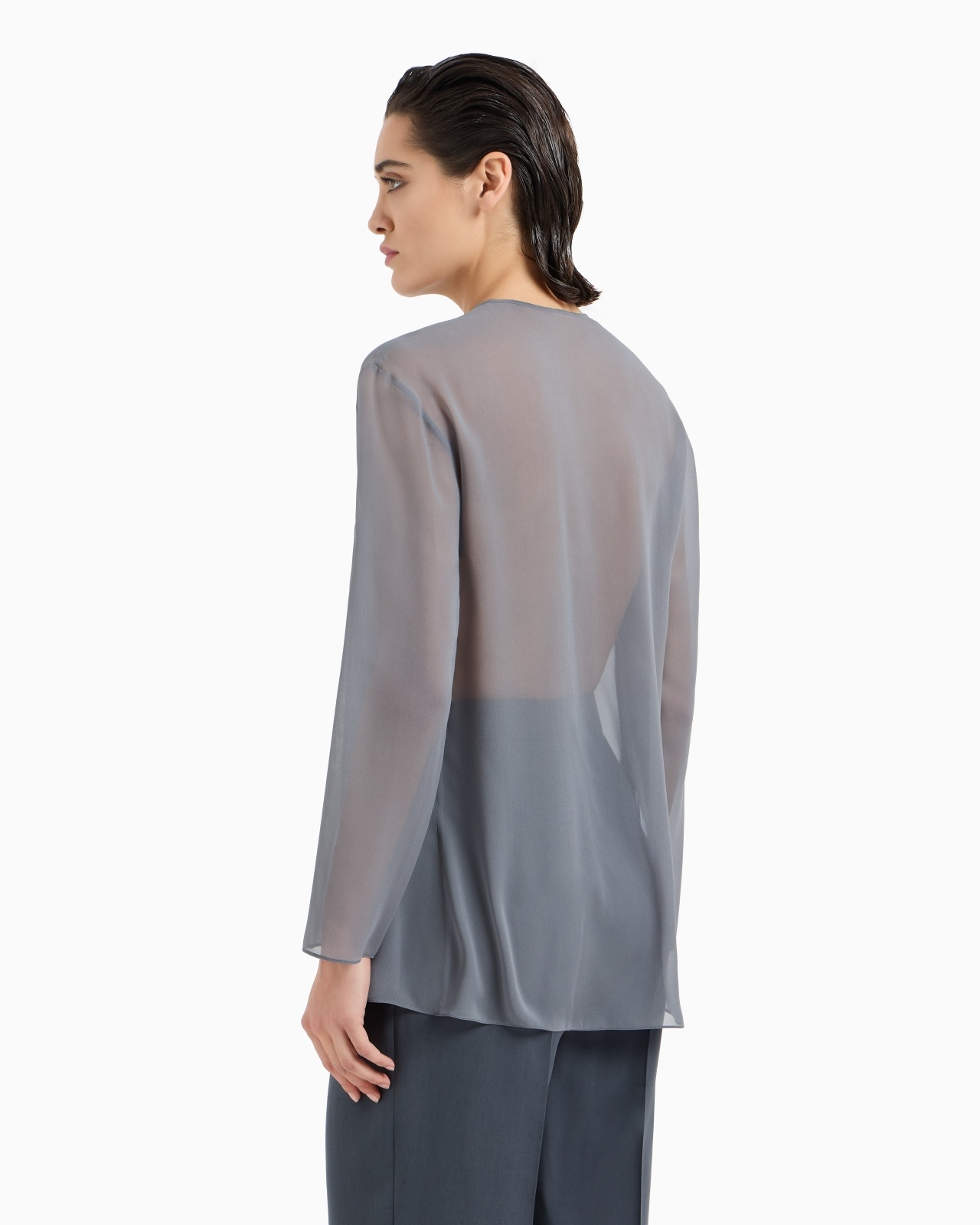 SILK GEORGETTE SHIRT - 3