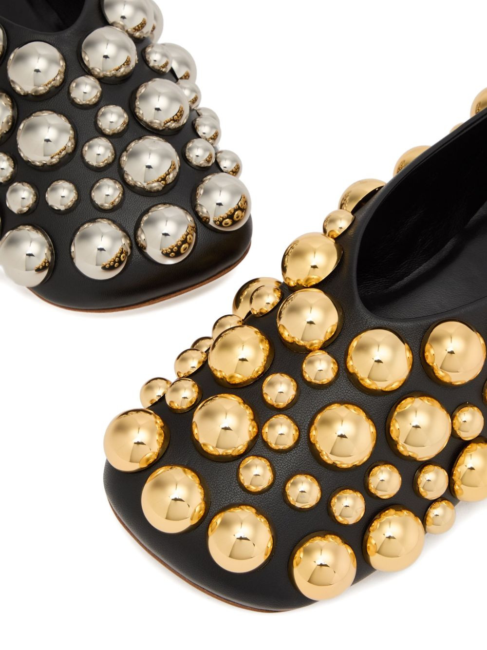 Dora stud-embellished flat pumps - 3
