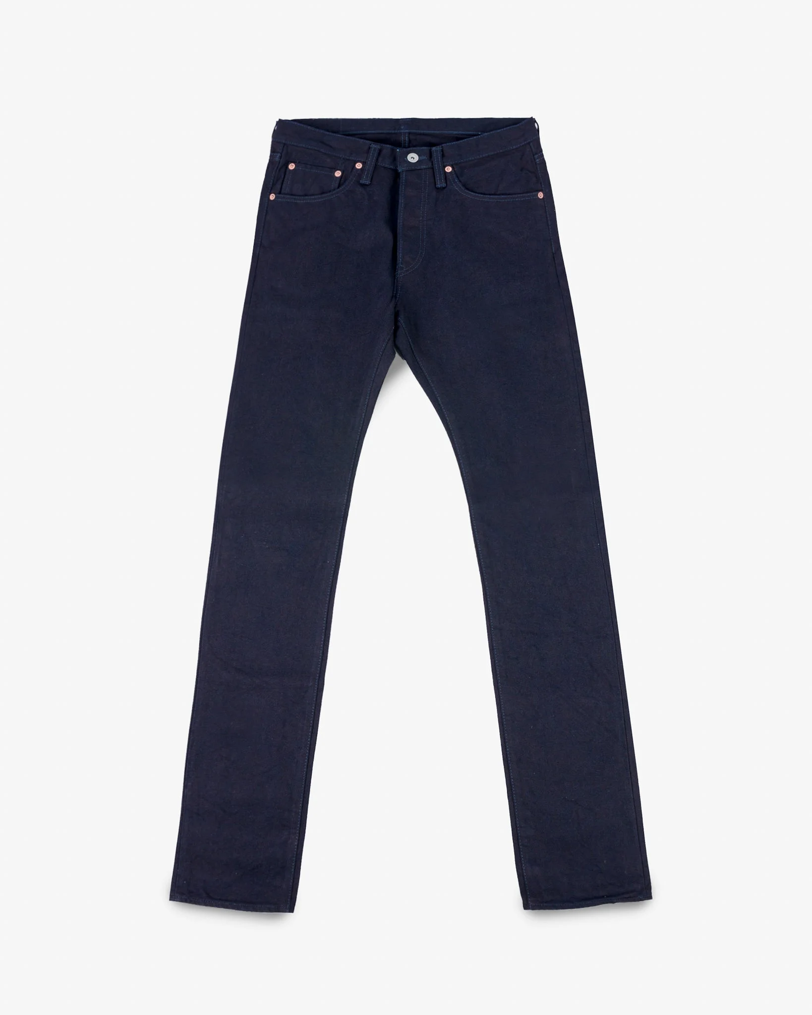 IH-555S-14II 14OZ SELVEDGE DENIM SLIM CUT JEANS - INDIGO/INDIGO - 1