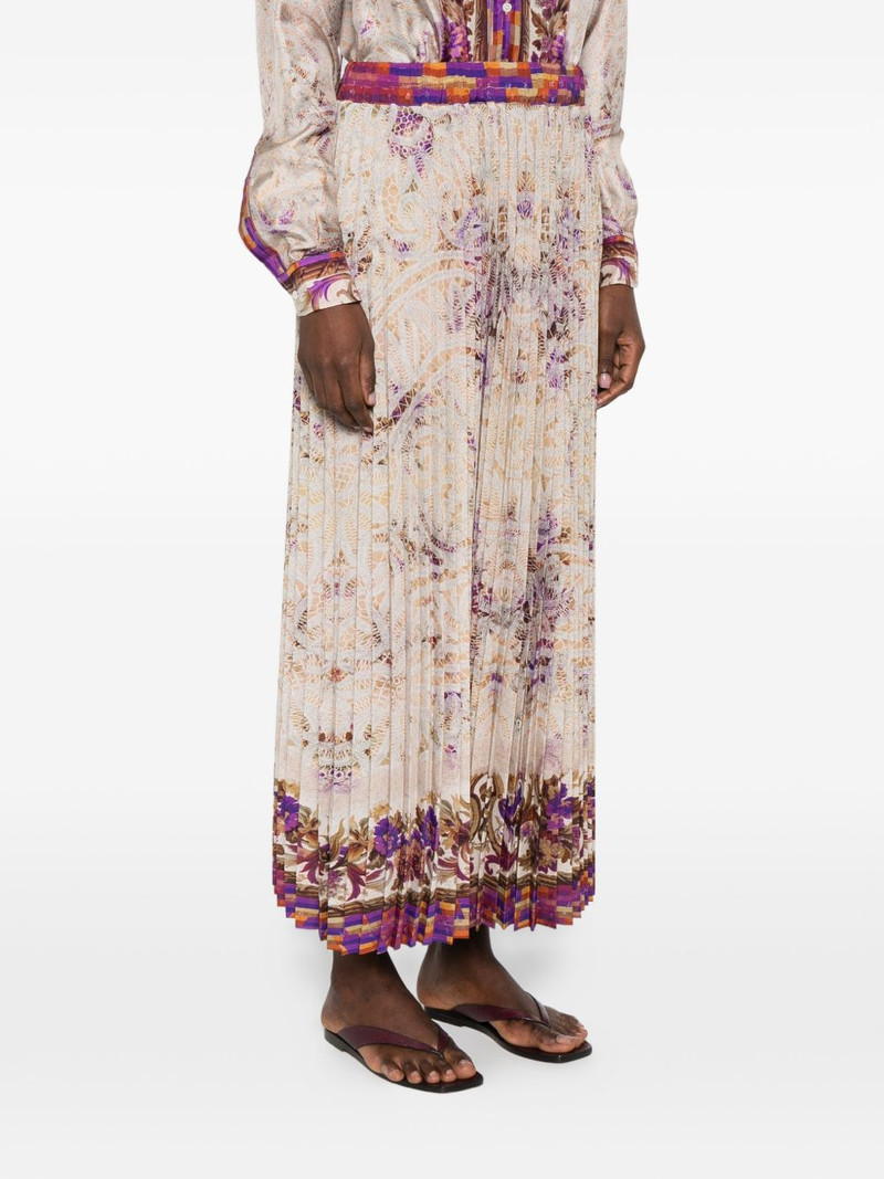 Ceto pleated floral skirt 3