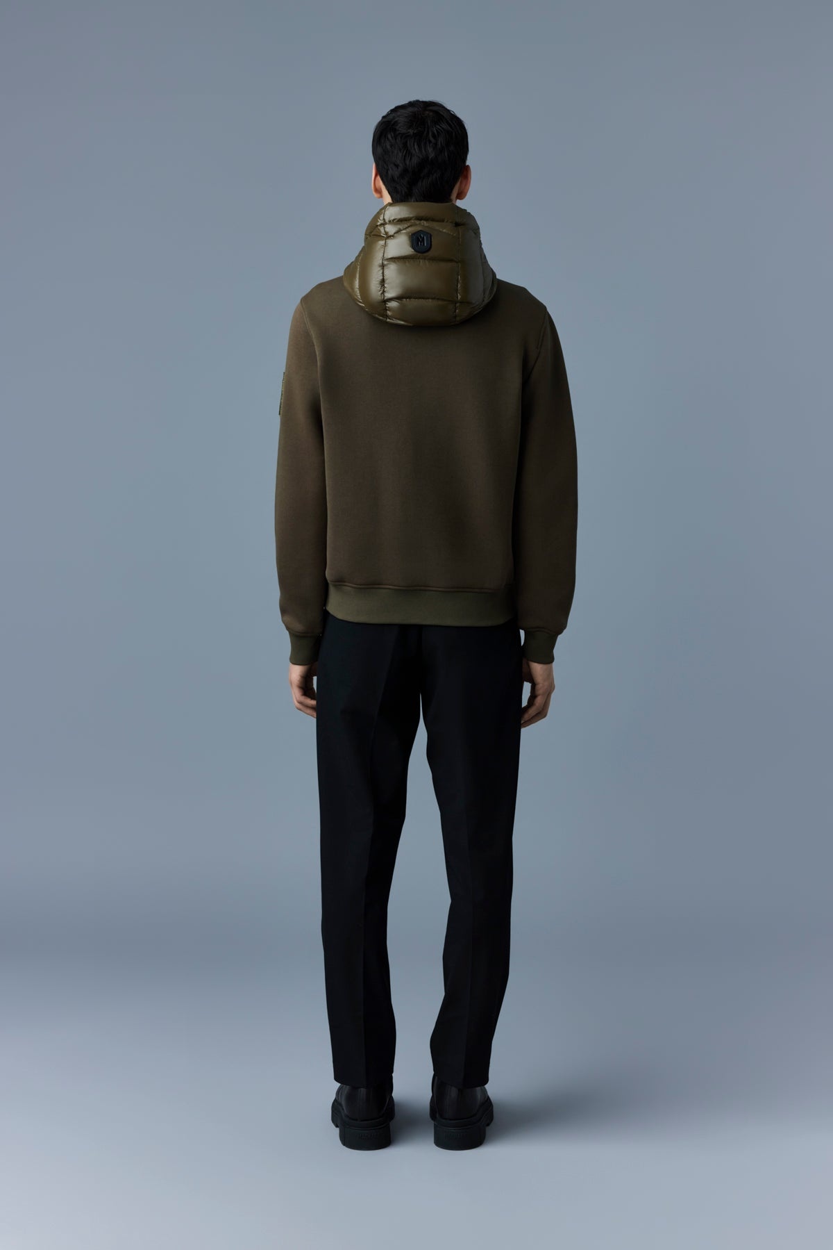 FRANK Double-face jersey bomber jacket with hood - 3