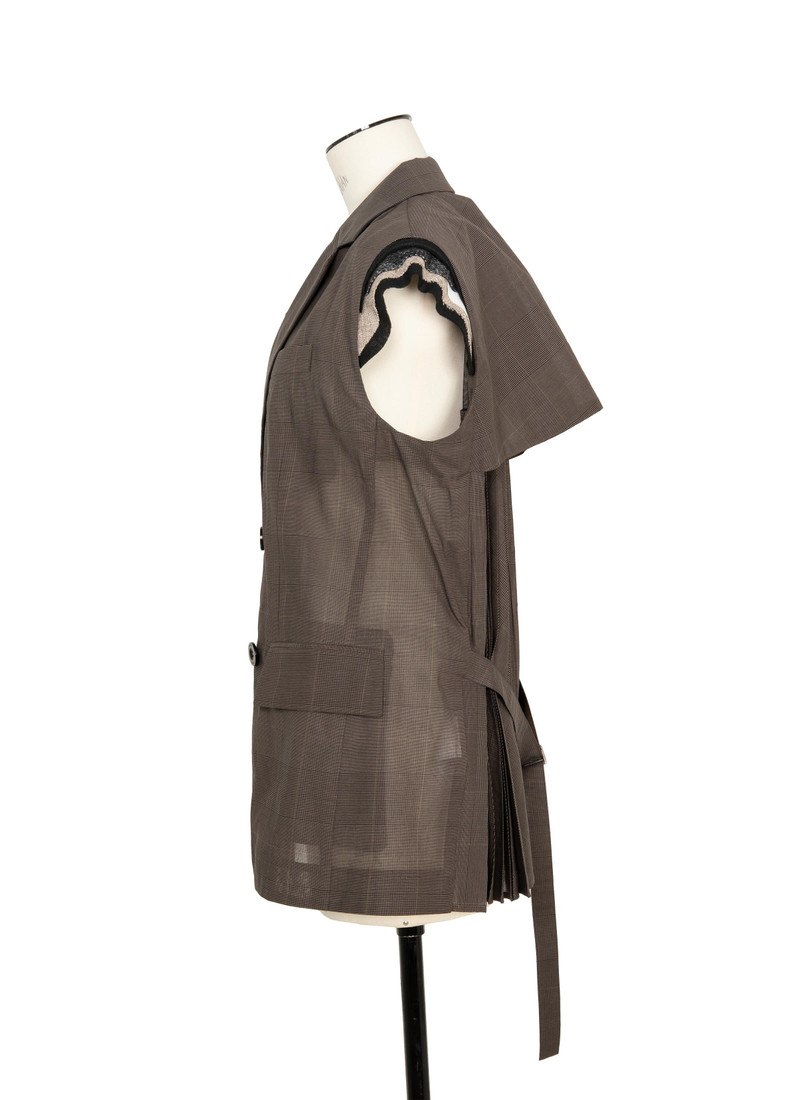 sacai High Twist Voile Vest outlook