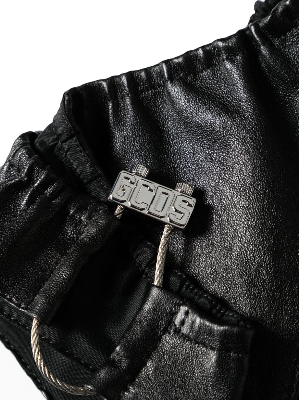 logo-plaque leather briefs - 3