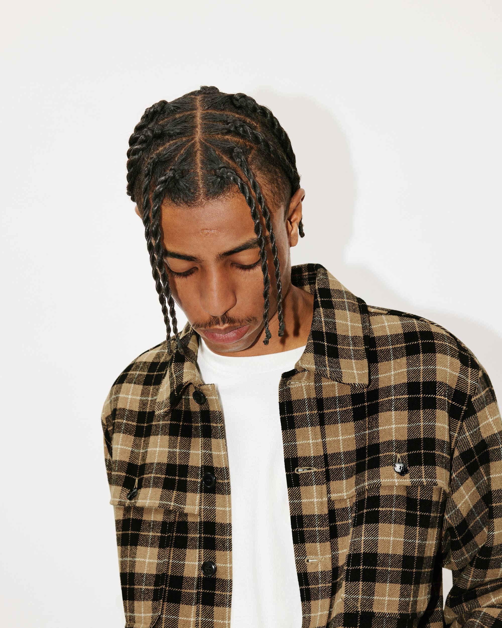 Checked wool overshirt - 7