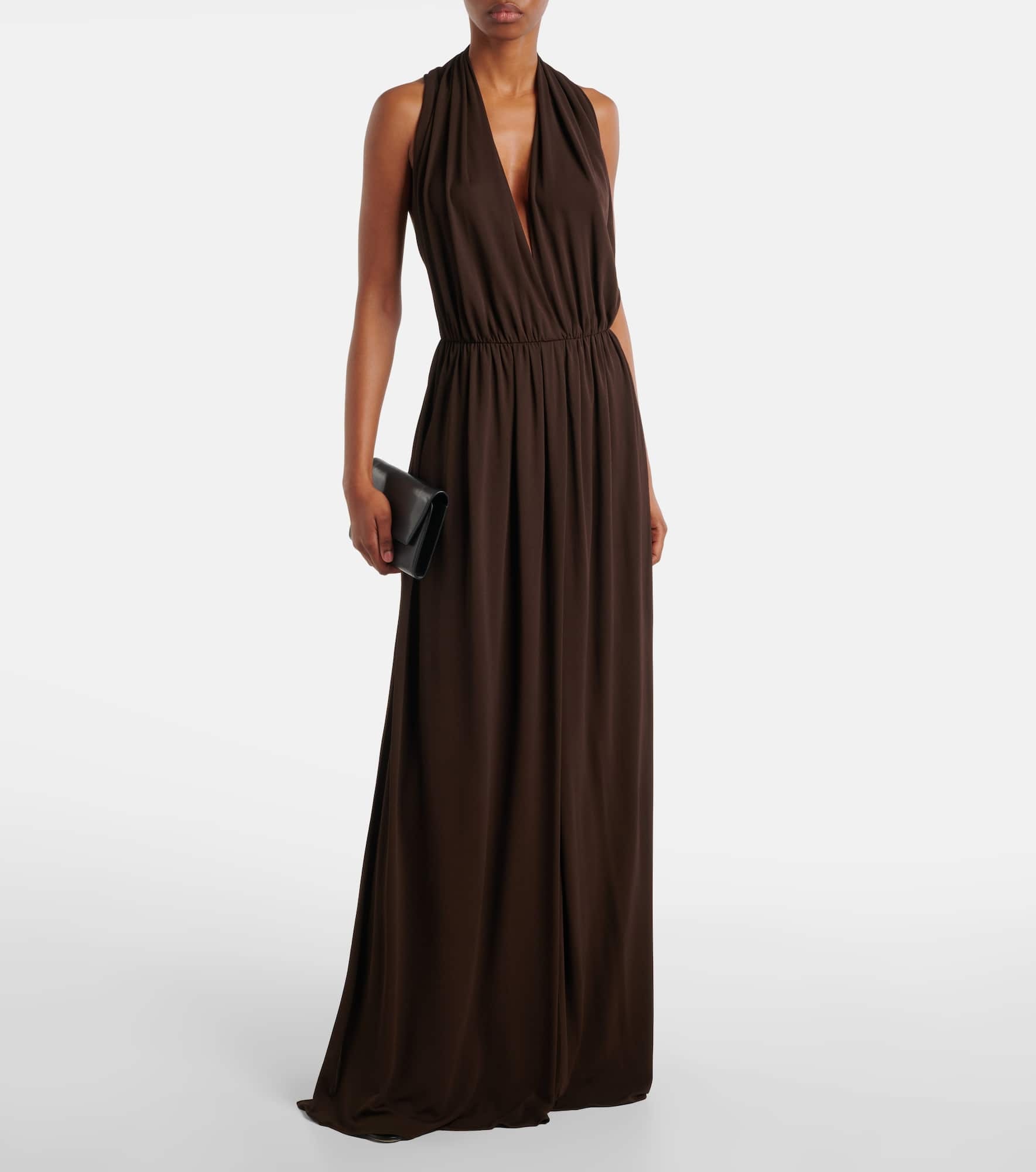 Pharao gathered jersey crêpe gown - 2