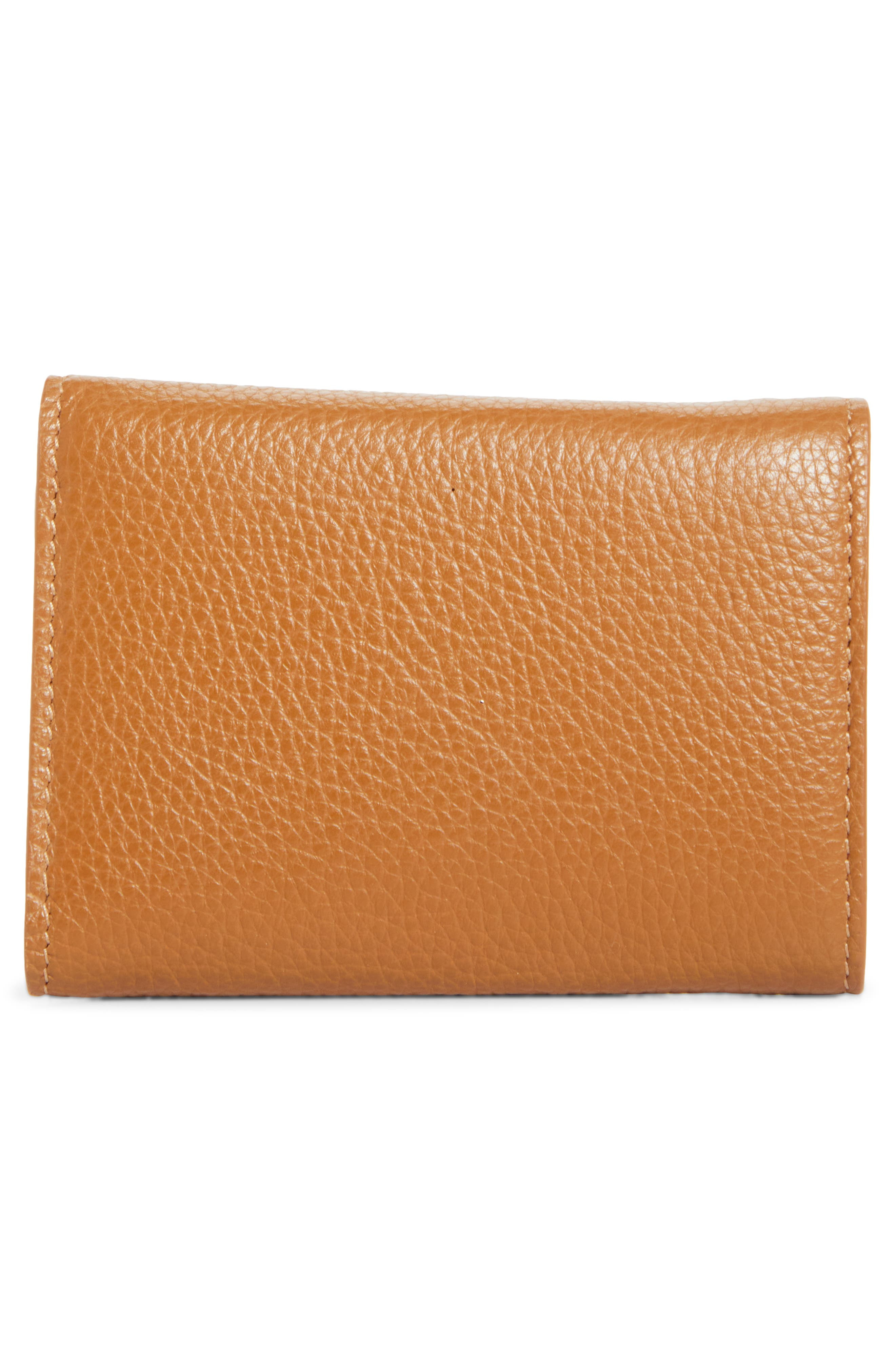 Christian Louboutin Mooncrest Compact Leather Trifold Wallet in Cuoio at Nordstrom - 4