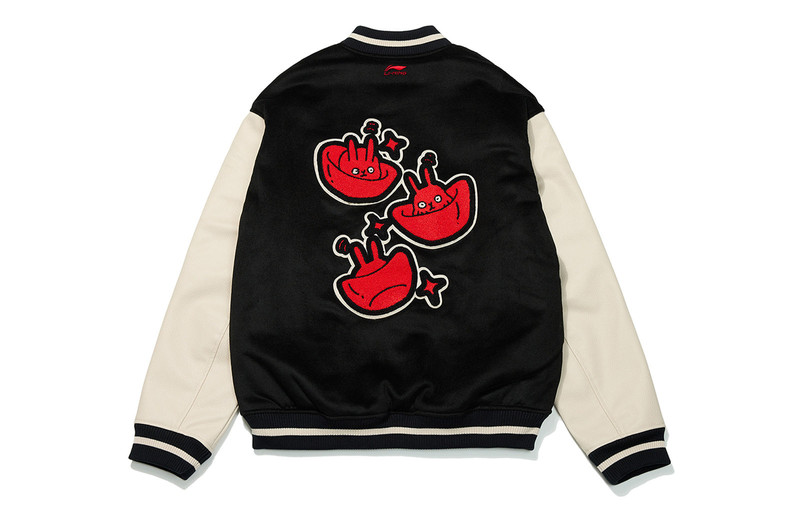 Li-Ning Li-Ning Rijindoujin Varsity Padded Jacket 'Black Beige' AJMT003-3 outlook