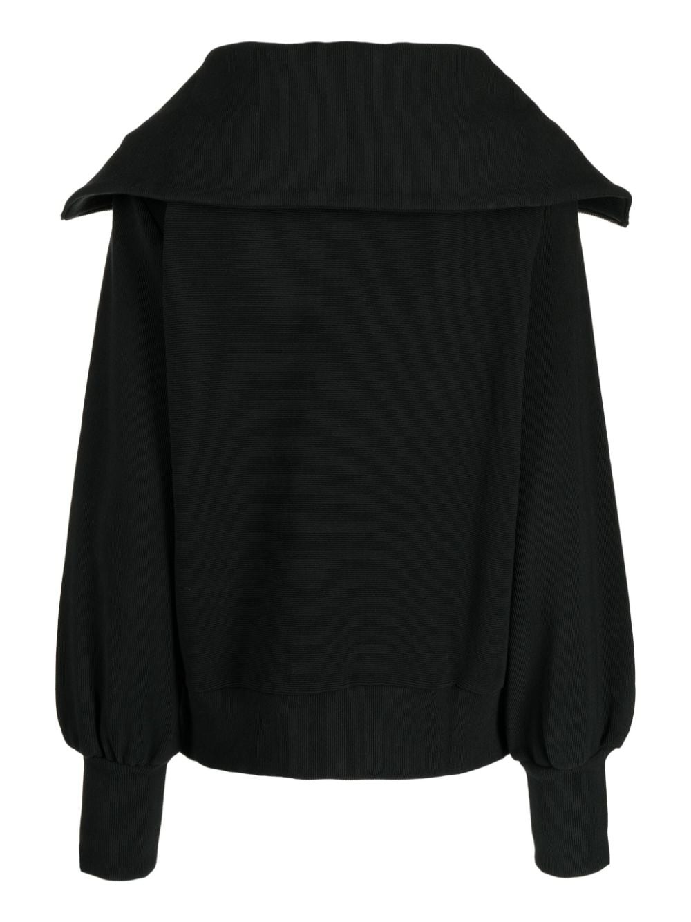 oversize-collar ribbed jumper - 2