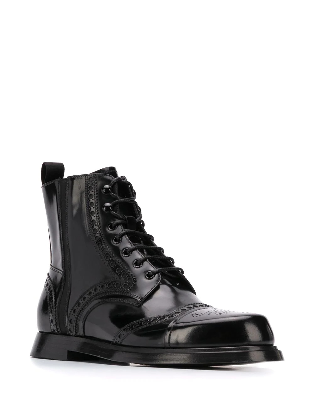 brogue lace-up boots - 2